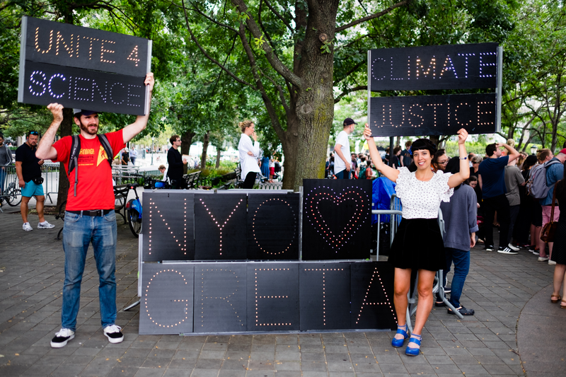 Chris (left) and Rachel (right) of NYC Light Brigade.